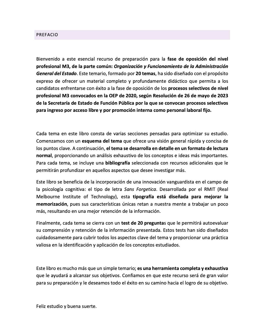 Prefacio del Temario Completo M3 Parte Común