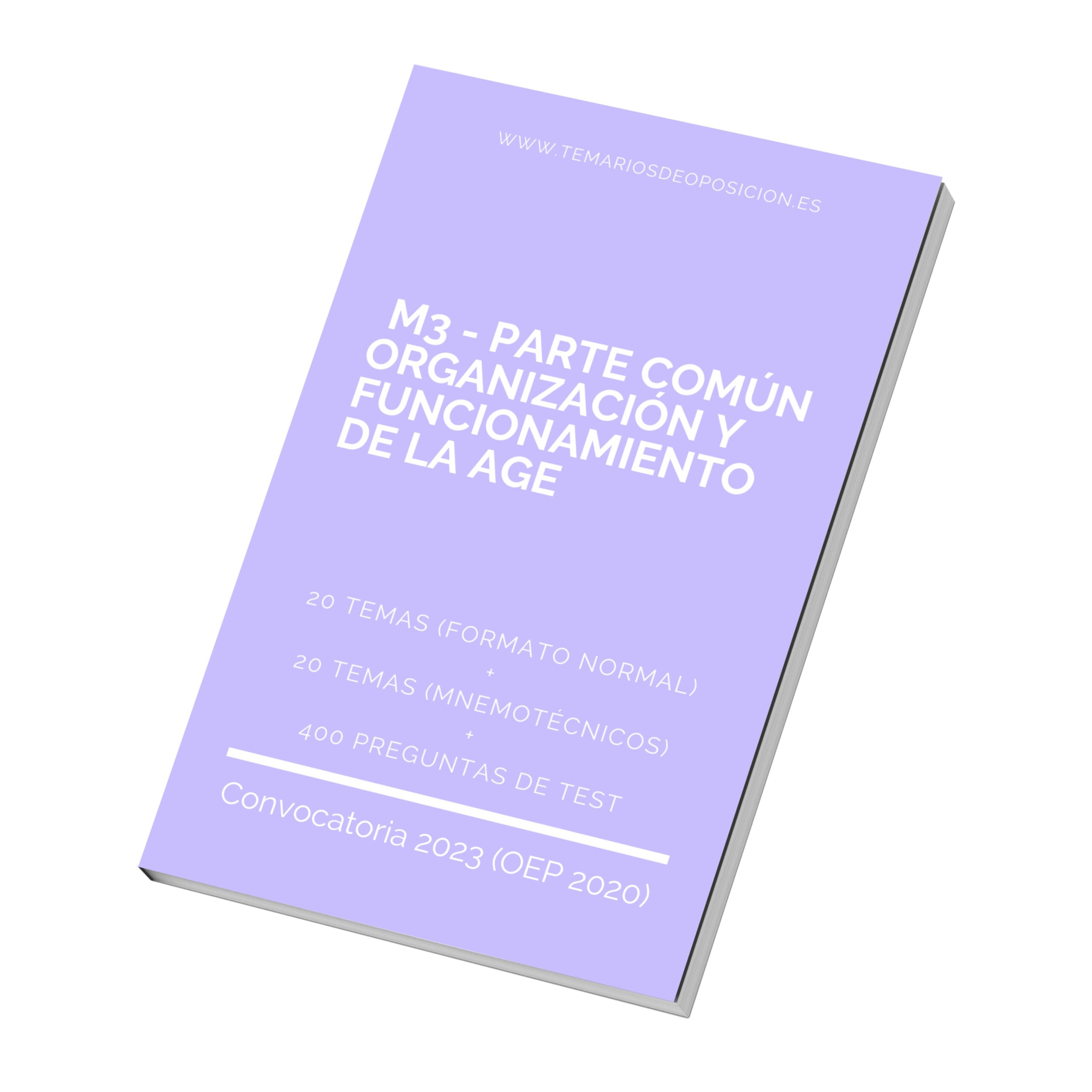 M3 Temario Común “Organización y Funcionamiento de la AGE” (+Test)