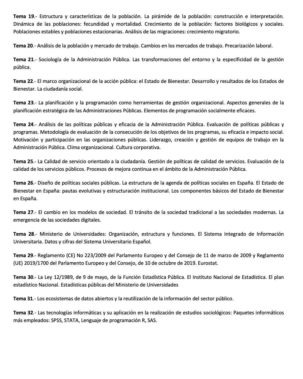 Programa de la Especialidad M2 POLÍTICAS Y SOCIOLOGÍA (2/2)