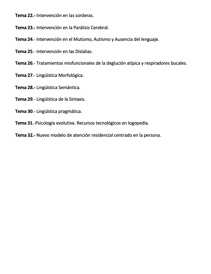 Programa de la Especialidad M2 LOGOPEDIA (2/2)