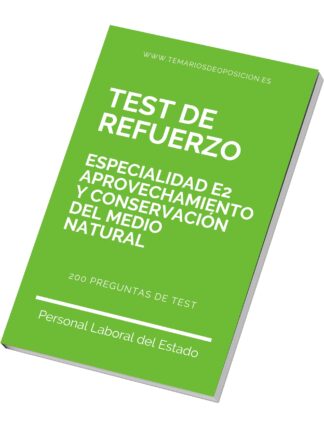Portada TEST REFUERZO Especialidad E2 APROVECHAMIENTO Y CONSERVACIÓN DEL MEDIO NATURAL
