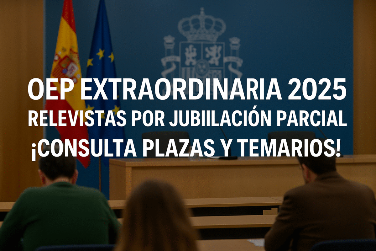 OEP extraordinaria 2025 para relevistas por jubilación parcial en la Administración General del Estado